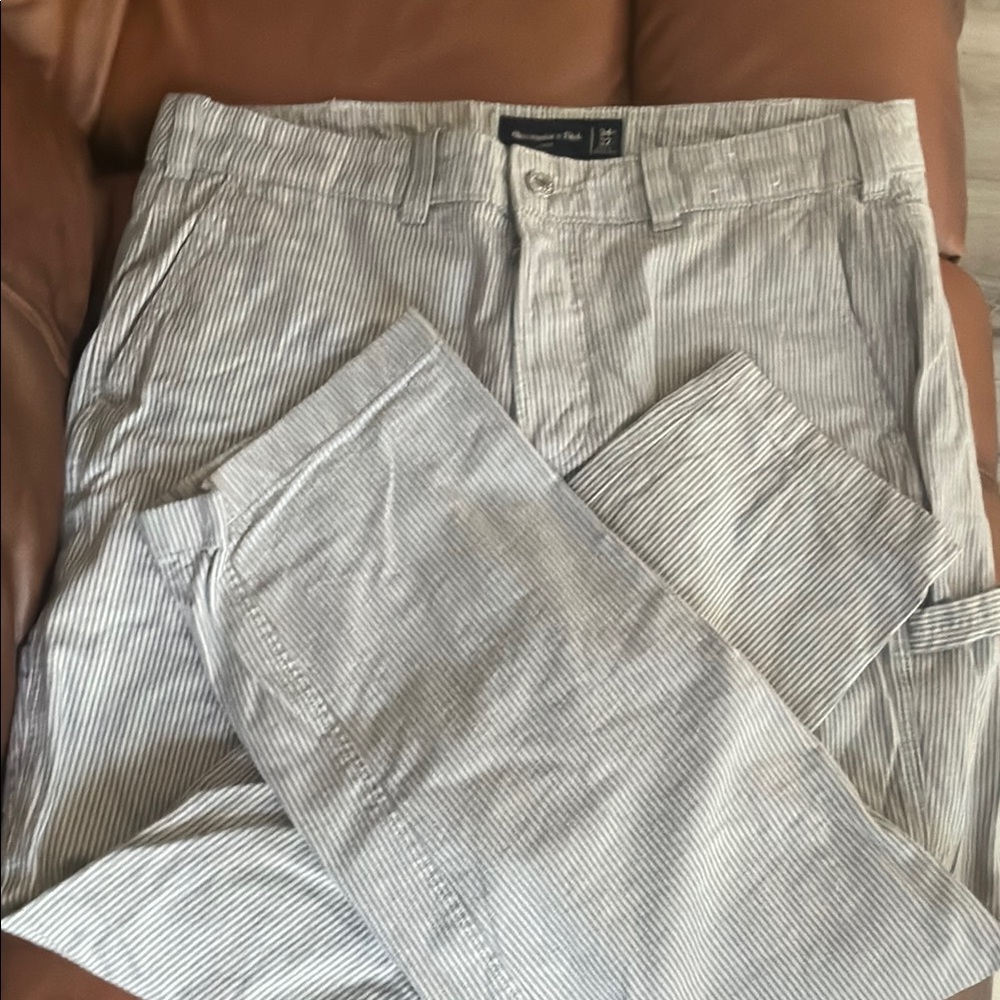 Abercrombie & Fitch Gray Striped Men's Pants